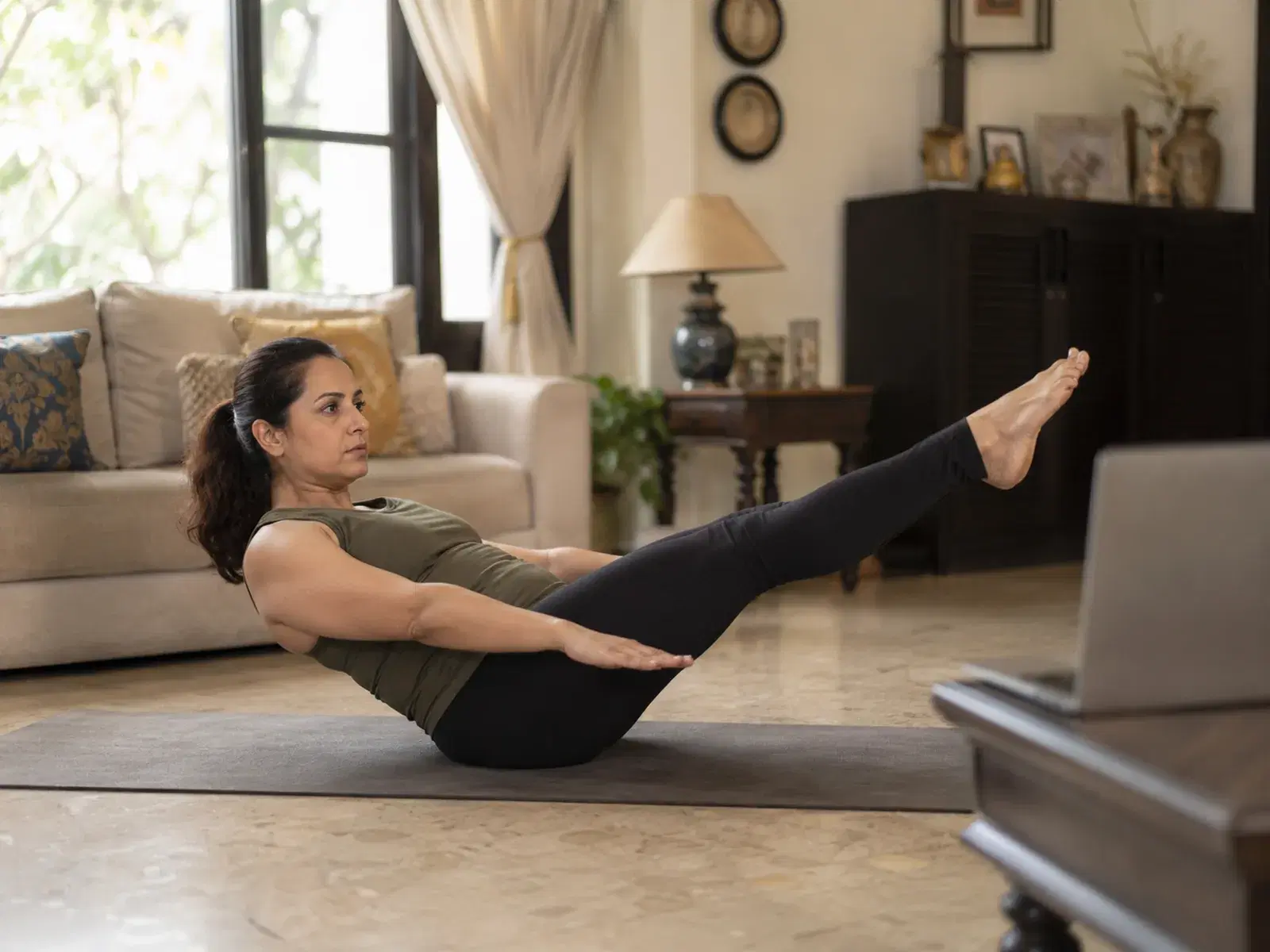 Live Pilates class at home